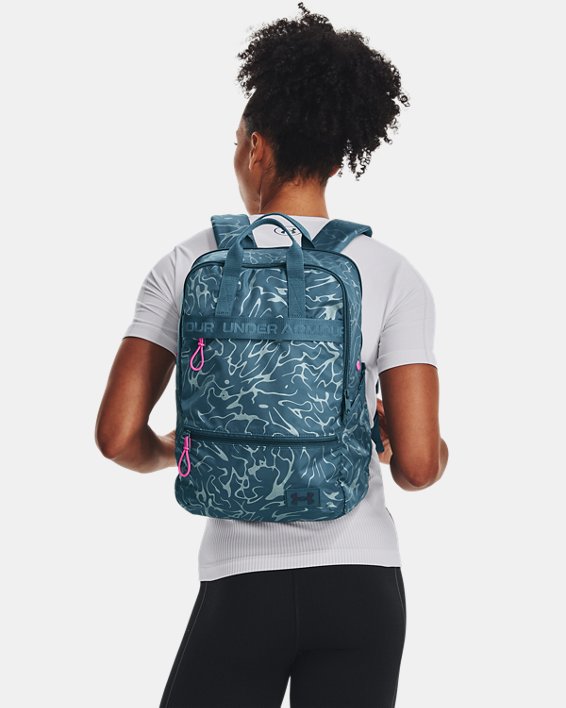 Women's UA Essentials Backpack, Blue, pdpMainDesktop image number 7